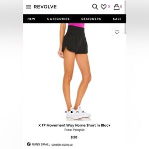 Free People Movement Way Home Short in Black Size S